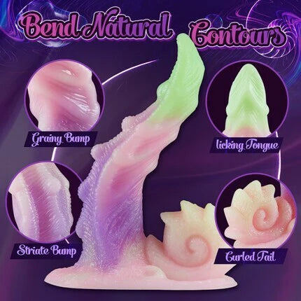 Huge Dildo-Coke 7.48 Inch Rainbow Dildo with Suction Cup