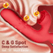 Womangift- 7 Thrusting Wiggling Rose Stimulator Vibrator G-spot Vibrator Licking Vibrator