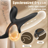 Penis Ring-IPX7 9 vibration with 3 Vibrating 3 in 1 Penis Ring