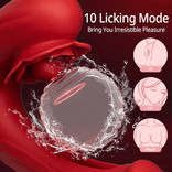 Womangift-Licking Vibrator Rose Rotation Tongue Licking Flapping Vibrator G-spot Vibrator Licking Vibrator