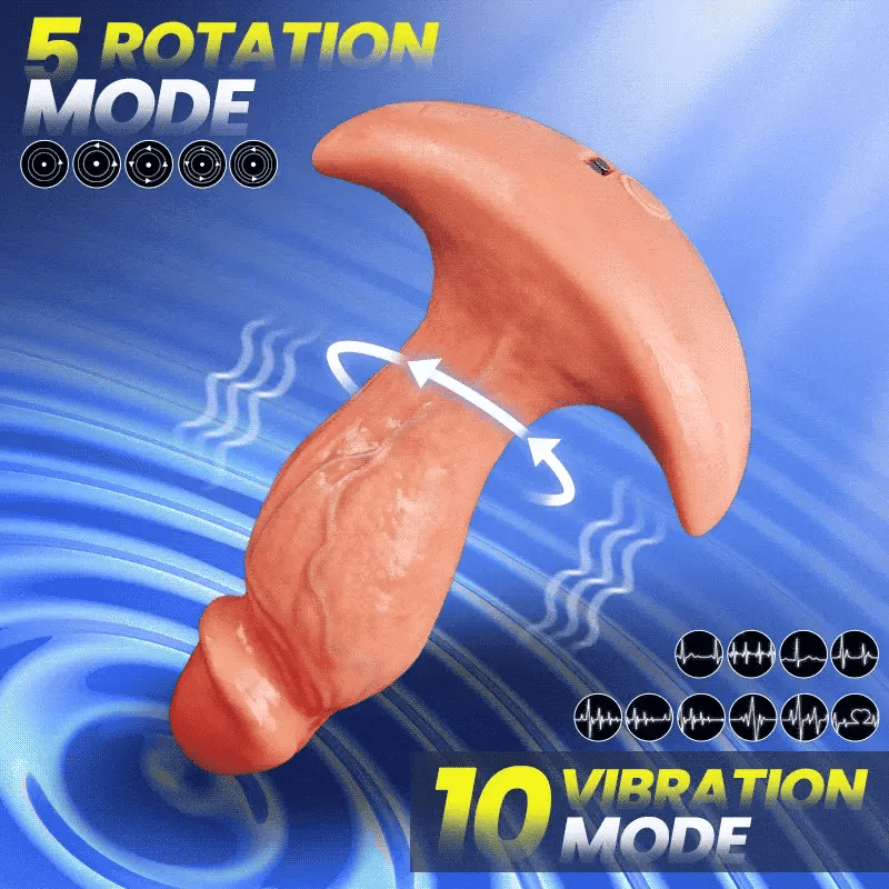 Realistic Dildo- APP & Remote Control 360° Rotating Vibrating Butt Plug Anal Dildo for Men Women Vibrating Dildo