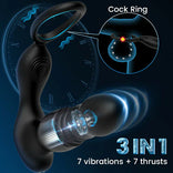 ANAL TOY- 3 in 1 7 Vibrations 7 Thrusts Remote control Prostate Massager For Man