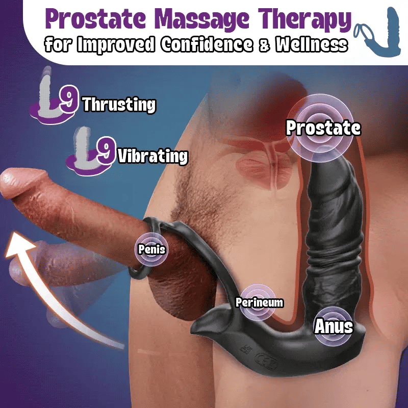 ANAL TOY-9 Powerful Thrusting 9 Vibrating Sphincter Stimulation Bluetooth Thrusting Prostate Massager