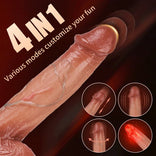 Vibrating Dildo- 8.6 Inch Bloodshot Thrusting Swinging Heating Dildo