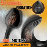 ANAL TOY-4 in 1 Ejaculation Delay Vibrating Anal Plug Prostate Massager with Penis Rings Sex Toy