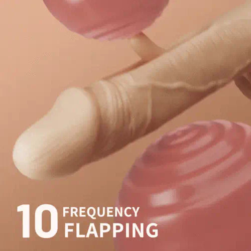 Realistic Dildo- Hollow Flapping Silicone Dildo Vibrator 8.38 IN Vibrating Dildo