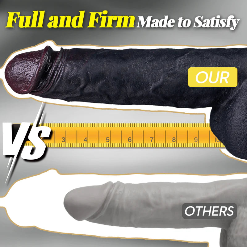 Black Dildo- 3 Thrusting 9 Vibration Heating Big Brown Dildo Tattooed Men