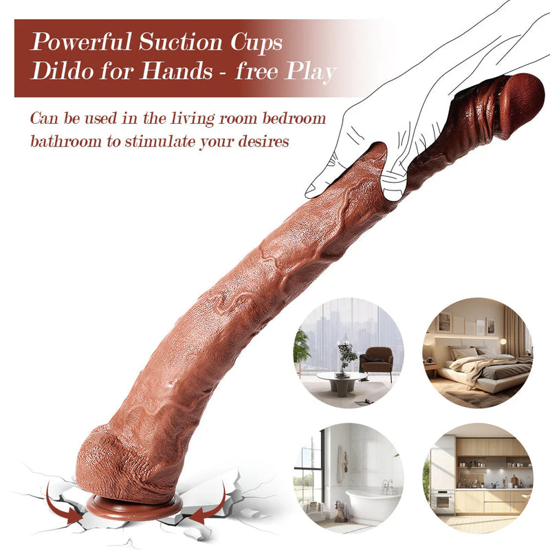 Huge Dildo-  Long Big Dildo for Beginners and Experienced Players 22.04 Inches