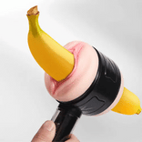 STROKER-Masturbation cup Lifelike Labia & Tight Anal 2 in 1, 3D Dual Textured Channel , 10 Vibration, Dual Motors