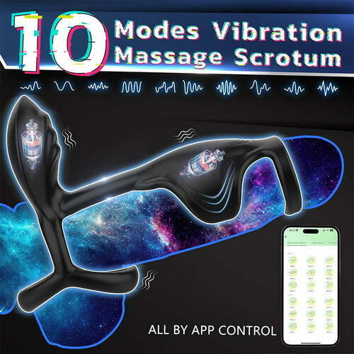 Penis Ring-IPX7 Couple Use APP Control 10 Vibrating Male Silicone For Man