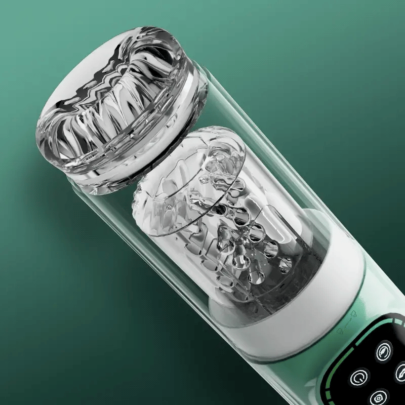 STROKER- Male Masturbator 7 Frequency Powerful Suction & Tongue Licking Masturbator Cup 5-in-1 Thrusting & Rotating Male Sex Toy