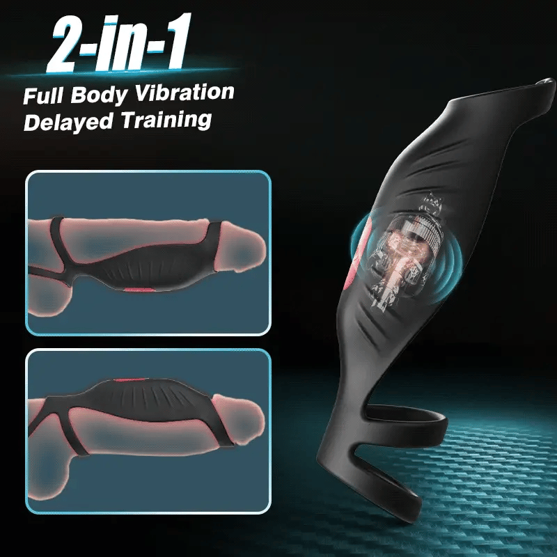 Penis Ring-IPX7 Remote Control 9 Vibration 2 IN 1 Cock Ring