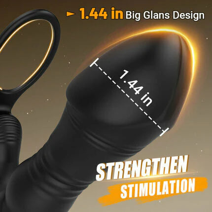 ANAL TOY- Remote Control, Glans Shape Thrusting Vibrating Prostate Massager