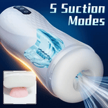 STROKER-Male Masturbator Language Voice Male Stroker Masturbator With Heated Base, 5 Suction 10 Vibration Masturbators Cup