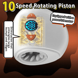 STROKER- 4 IN 1 Masturbators Cup Electric Rotating Male Masturbator with Piston Thrusting, Glans Vibration & Testicle Massage