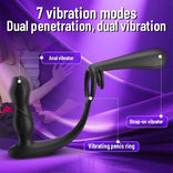 ANAL TOY-7 Vibration Double Penetration  Double Vibration  Couple Vibrator with Locking Sperm Ring