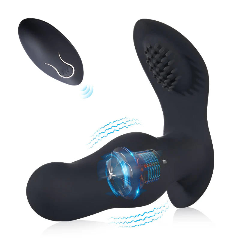 ANAL TOY-7 Telescopoc Vibrations Triple Stimlation Prostate Massager