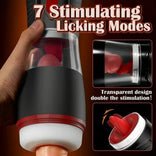 STROKER-Male Masturbator Life-Like Oral Fun 7 Tongue Licking 4 Sucking Stroker Masturbation cup