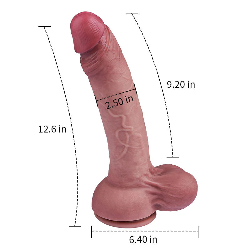 Realistic Dildo 12.6” x 2.5” Silicone Realistic Soft Flesh Like Thick Long Dildo