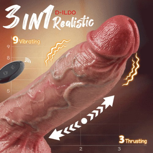 Huge Dildo- 10.8 x 2.32 Thick Thrusting Realistic Dildo Flesh Like Real Skin Dildos Realistic Dildo