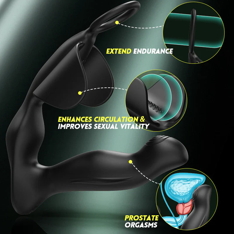 ANAL TOY-10 Vibrating Modes For Toe-Curling Vibrating Heating Prostate Massager