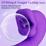 Womangift - Upgraded Mouth-Shaped 3 In 1 Flapping & Biting & Toungue Vibrator G-spot Vibrator