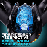 STROKER- Male Masturbator Interactive Transparent Stroker 10 Thrusting, 4,72 in Deep Stroke & Realistic Moaning Voice Stroker
