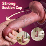 Realistic Dildo- 3 Thrusting 9 Vibrations P & G-Spot Dildo 8.66 in Thrusting Dildo