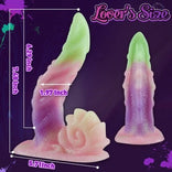 Huge Dildo-Coke 7.48 Inch Rainbow Dildo with Suction Cup