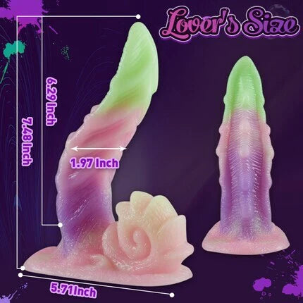 Huge Dildo-Coke 7.48 Inch Rainbow Dildo with Suction Cup