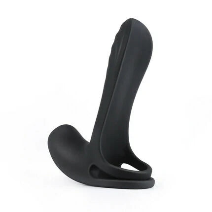 ANAL TOY-9 Vibrating Remote Control Dual Rings Cock Ring Butt Plug For Man