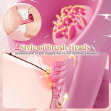 Womangift- 7 Vibrating & Rotation Nipple Toys with Replaceable Message Head For Woman