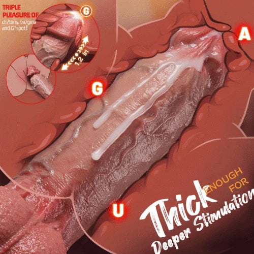 Huge Dildo- 10.8 x 2.32 Thick Thrusting Realistic Dildo Flesh Like Real Skin Dildos Realistic Dildo