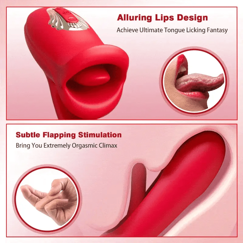 Womangift-Biting Vibrator Shaped Biting Soother with Vibration & Flapping
