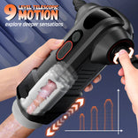 STROKER-Motopulse - 2 heating modes, 9-frequency telescopic vibration, Handle adjustment, male masturbator