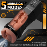 STROKER– Masturbation Cup with 5 Suction 9 Vibrations Realistic Riding & Squeezing Action for Intense Male Masturbator