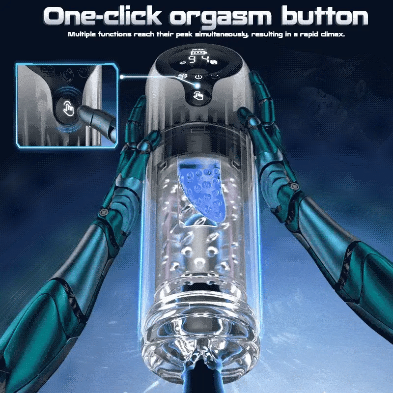 STROKER-  9 Rotating & 4 Suction & Licking Pocket Pussy One-Touch Boost Automatic Male Masturbator