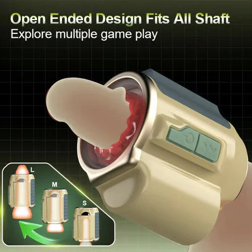 STROKER-Male Masturbator 7 Rotation Vibration Open Ended Stroker Masturbation cup