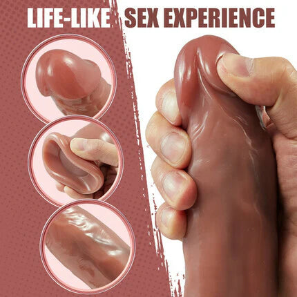 Realistic Dildo- 5 Beads Rotating Swing 8 Vibrating Dildo 9.17 Inch Vibrating Dildo
