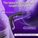 ANAL TOY-7 Vibration Double Penetration  Double Vibration  Couple Vibrator with Locking Sperm Ring