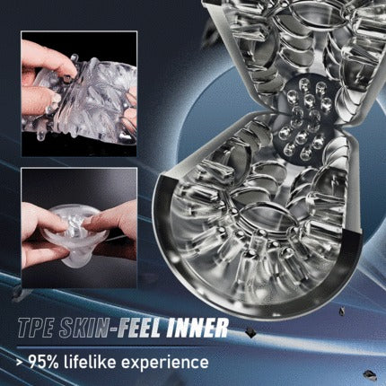 STROKER- 3 IN 1Male Masturbator Telescopic Rotation Masturbation Cup