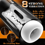 STROKER– Masturbation Cup 8 Vibration & Sucking Easy-Holding 3D Realistic Sleeve Automatic Male Masturbator