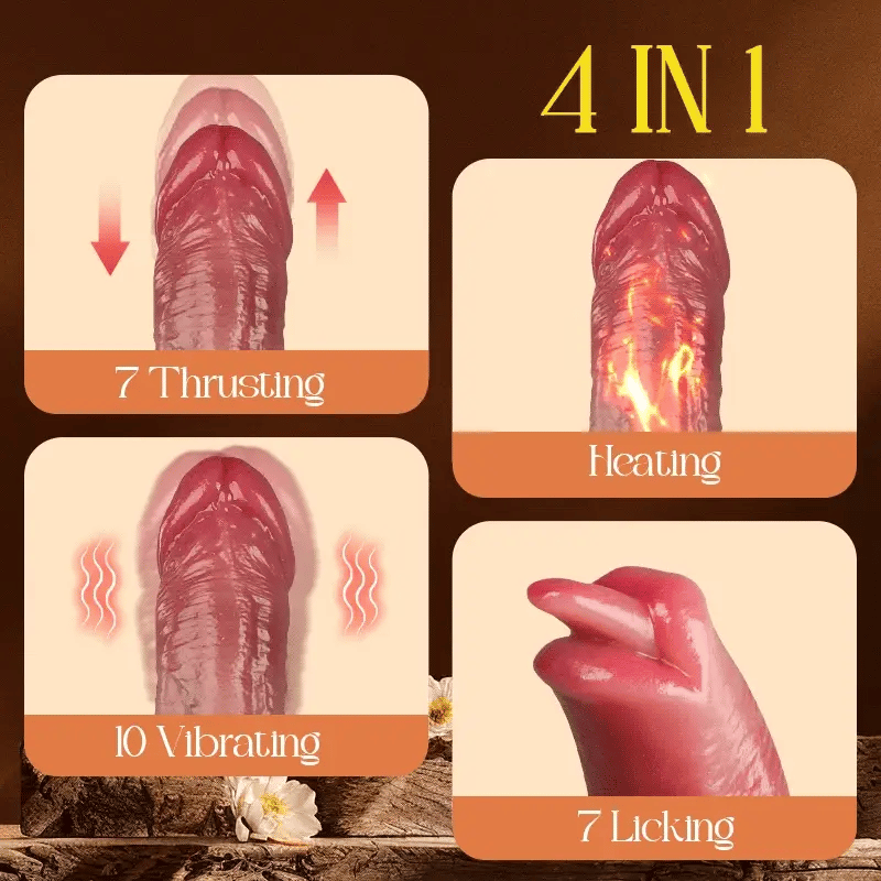 Realistic Dildo-10.43 In Longer Licking Heating Thrusting Swinging Lifelike Dildo