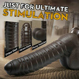 Black Dildo-9.7*1.5 in Thrusting Control Heating Dildo