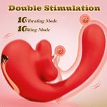 Womangift- Tongue Licking Vibrator with 10 Biting Clitoral Stimulators G-spot Vibrator