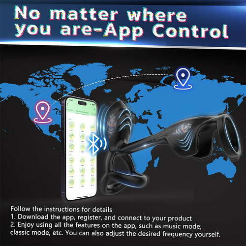 Penis Ring-IPX7 Couple Use APP Control 10 Vibrating Male Silicone For Man