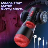 STROKER-Masturbation Cup Partner Play Holder 4 Suction 7 Tongue-Licking Voice Function Male Stroker Masturbator