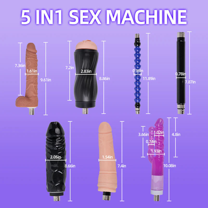 Womangift- Iron Titan 400 Strokes/Mins 5 IN 1 Accessories Dildo Sex Masturbation Machine Dildo Machine