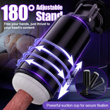 STROKER- Male Masturbator 4 in 1 Masturbator Cup  7 Thrutings & 7 Rotatings  Suction Cup Mount  Magnetic Inner Liner