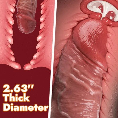 Realistic Dildo - 2.36 Diameter Thrusting Huge Realistic Dildos